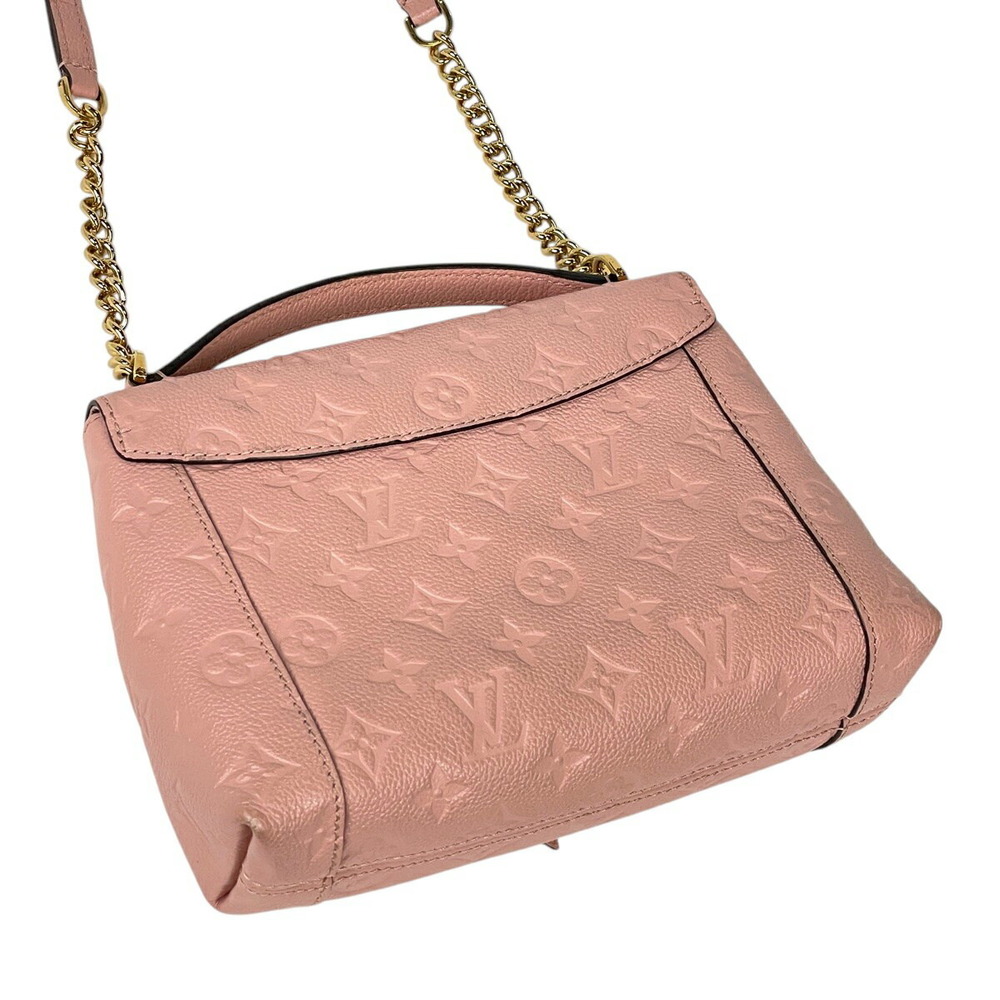 Louis Vuitton Lock Blanche Pink Shoulder Push Empreinte Bag Chain Rose